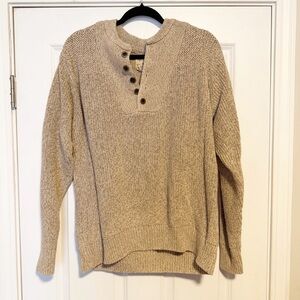 Red Head knitted grandpa style pullover sweater